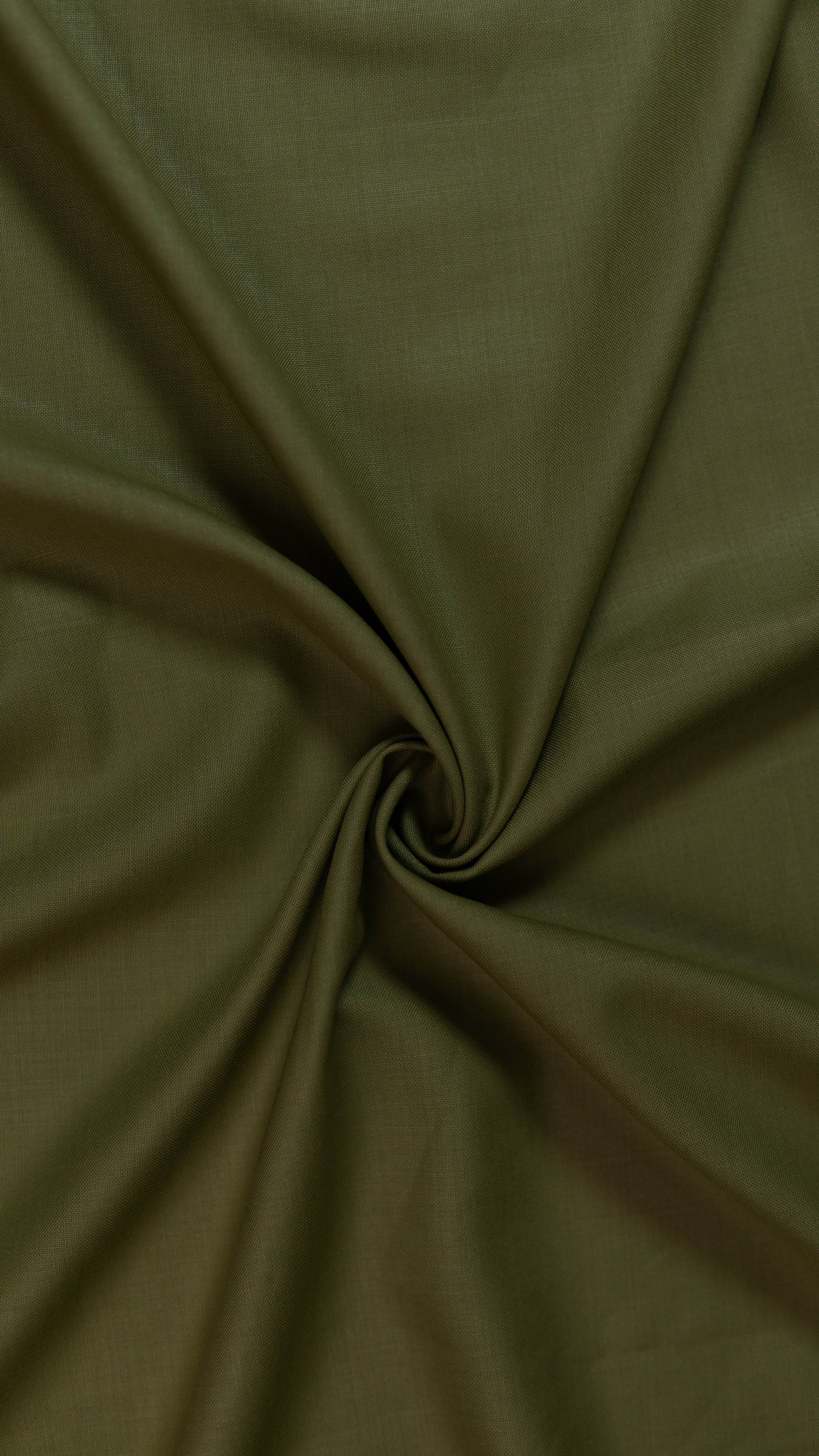 Elegant Casual Wash & Wear Fabric Unstitched – Soft & Breathable (Olive Green) - Al Jalil Fabrics