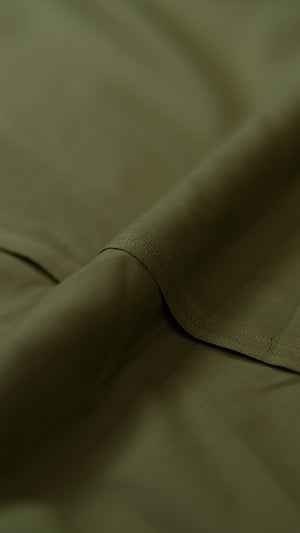Elegant Casual Wash & Wear Fabric Unstitched – Soft & Breathable (Olive Green) - Al Jalil Fabrics