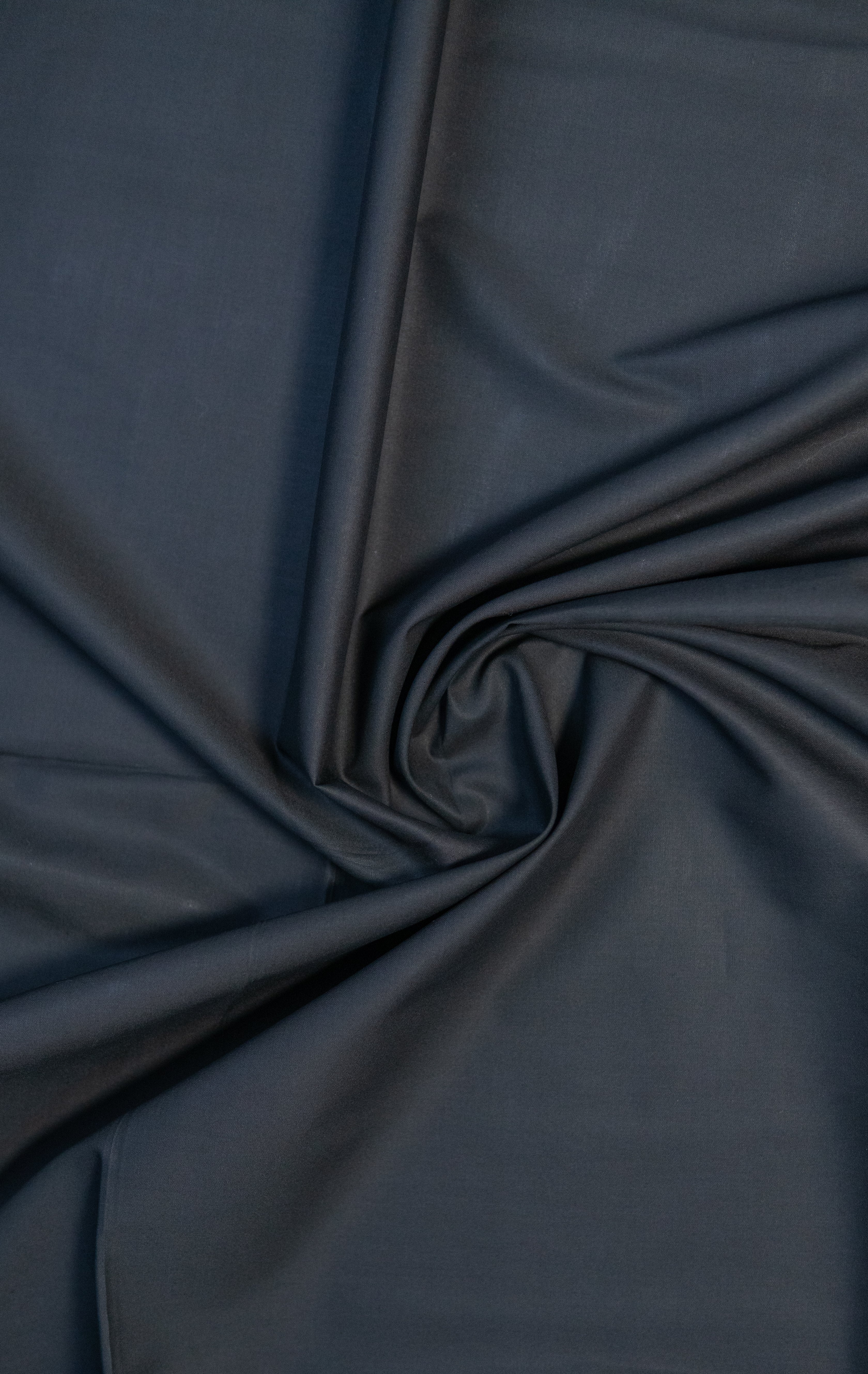 Blue Berry Plain Cotton Fabric - Black (Unstitched)